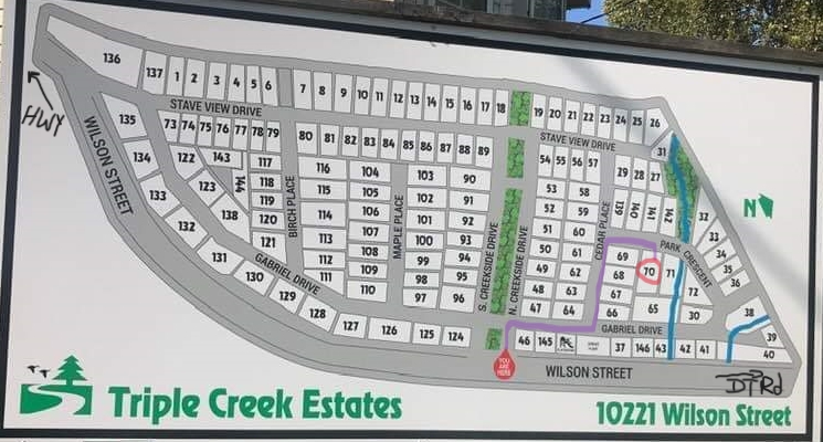 Triple Creek Estates MHP Map Triple Creek Estates MHP Map